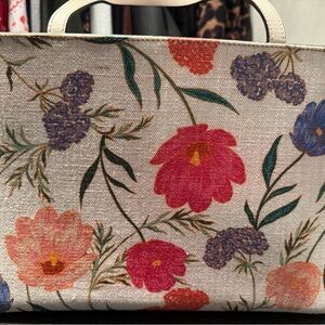 Floral Canvas Tote Bag